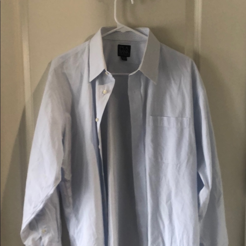 Jos A Bank Blue striped dress shirt